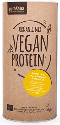 Produktbild Purasana Vegan Protein Mix - Hemp / Pea / Rice / Sunflower & Pumpkin (400g Dose) (Kakao-Schokolade, 1 Stk., 400 g)