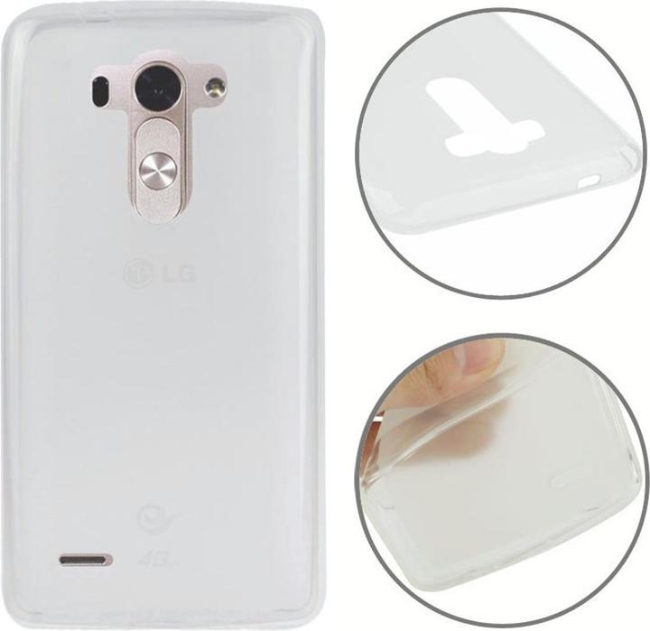 Produktbild König Design Ultra Dünn Schutzhülle Handytasche Etuis TPU für Handy LG Electronics G3 S Transparent Matt (LG G3 Stylus)