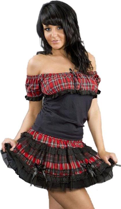 Immagine prodotto Burleska Minigonna da donna Punk Lolita, in pizzo, a quadretti (S, M)