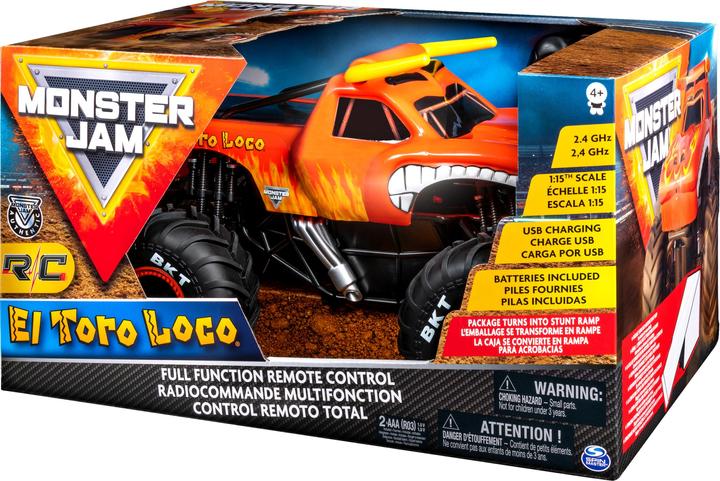 Image du produit Spin Master Monster Jam, El Toro Loco radiocommandé authentique, échelle 1:15, 2,4 GHz, à partir de 4 an