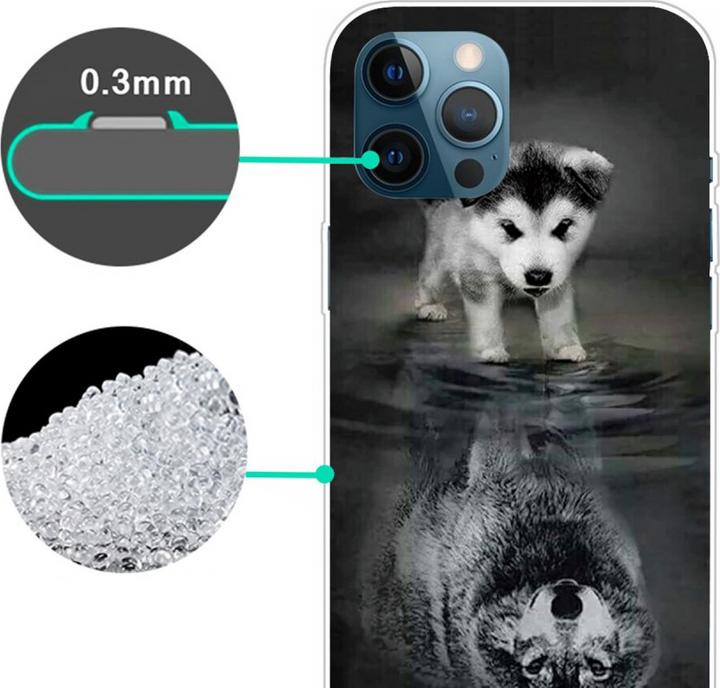 Produktbild Ueli Express iPhone 14 Pro Super Slim Gummi Schutzhülle Hund (Apple iPhone 14 Pro)