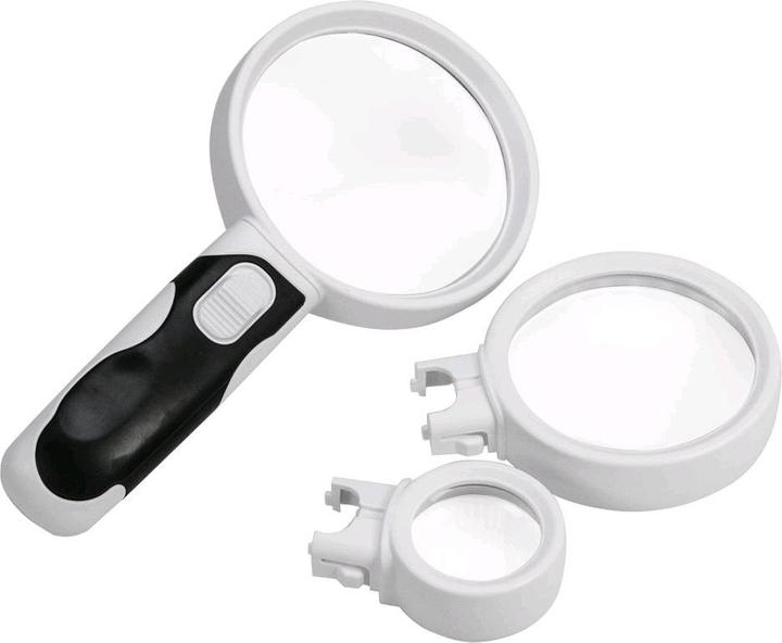 Produktbild Safe LED-Leuchtlupe mit 3 Linsenaufsätzen