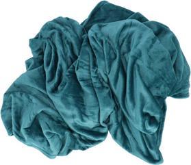 Actual product image Atmosphera Plaid range 150X200Cm Petrol Poly. 100% Recycled (150 x 200 cm)