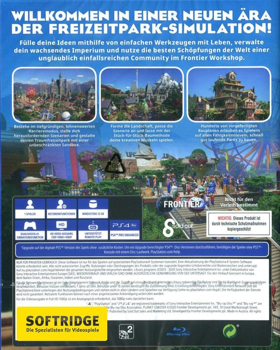 Produktbild Sold Out Planet Coaster (PS4, DE)