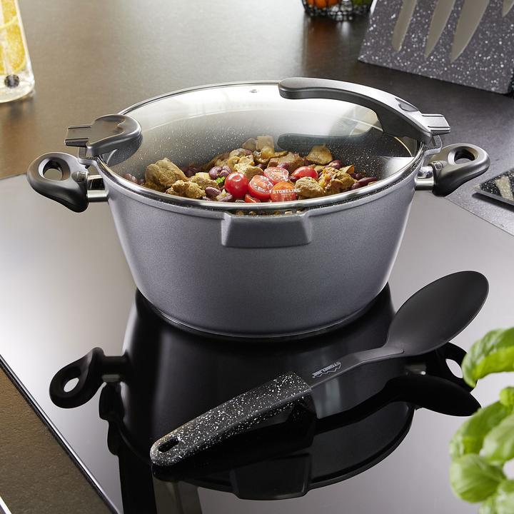 Actual product image Stoneline FUTURE Kochtopf 28 cm, mit Siebglasdeckel (28 cm, Pot, Cast aluminium)