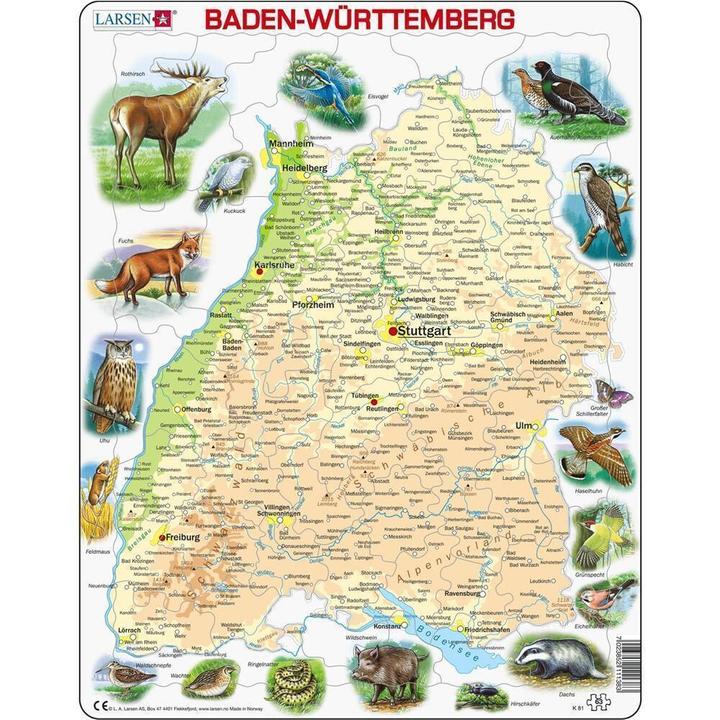 Produktbild Larsen Baden-Württemberg mit Tieren (63 Teile)