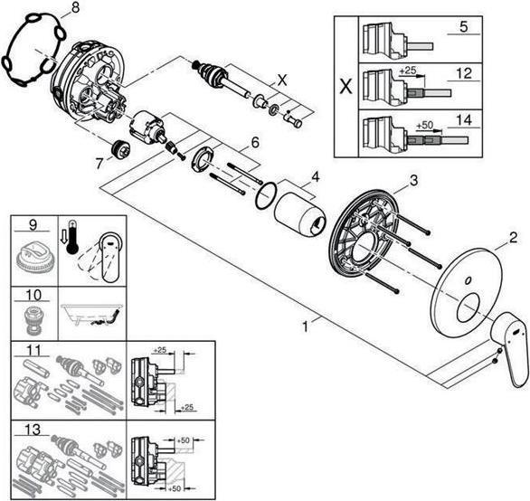 Produktbild Grohe Eurodisc Cosmopolitan Einhand-Wannenbatterie