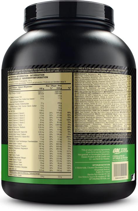 Immagine prodotto Optimum Nutrition Massa seria (Bevanda sportiva in polvere, Vaniglia, 1 pz., 3022 g)