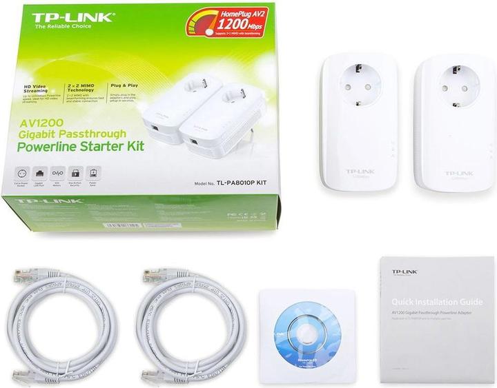 Image du produit TP-Link AV1300 Kit de démarrage pour courant porteur Gigabit Passthrough (1200 Mbit/s)