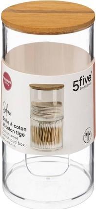 5Five Selena Bamboo Cotton Swab Dispenser