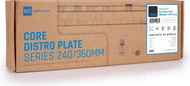 Image du produit Alphacool Core Distro Plate 240 Droite avec pompe VPP