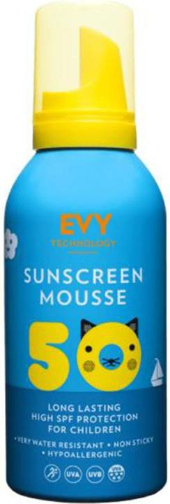 Actual product image Evy Babies and Kids Sunscreen Mousse SPF 50 - Perfume Free (Sun cream face, SPF 50, 150 ml, 182 g)