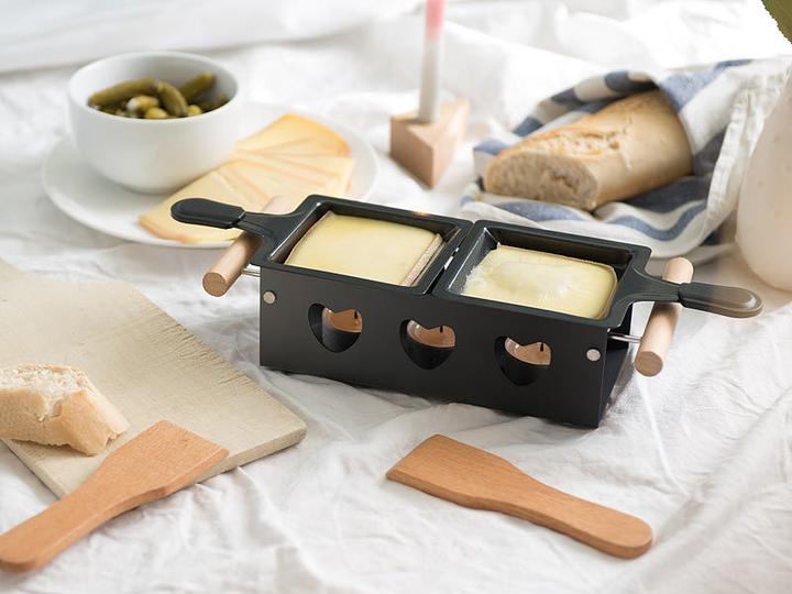 Actual product image Rosenstein & Söhne Tea light raclette for 2 people, with scrapers and tea lights
