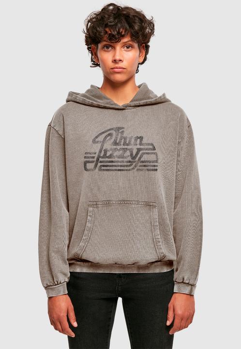 Immagine prodotto Merchcode Donna Thin Lizzy - Felpa con cappuccio con logo Rocker lavata con acido - 160941 (M)