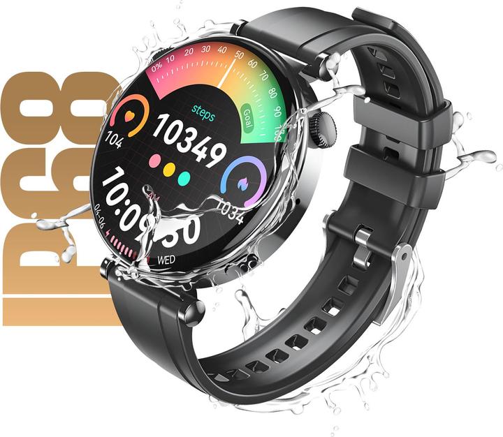 Actual product image xO smartwatch GT4 Mini Amoled black