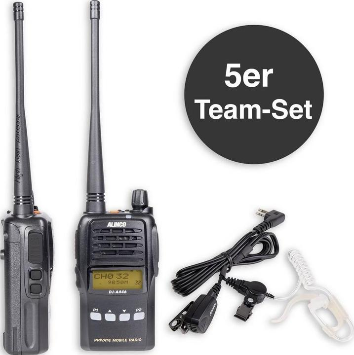 Produktbild Alinco Team-Set DJ-A-446 KEP-24-AL 150105 PMR-Handfunkgerät 5er Set