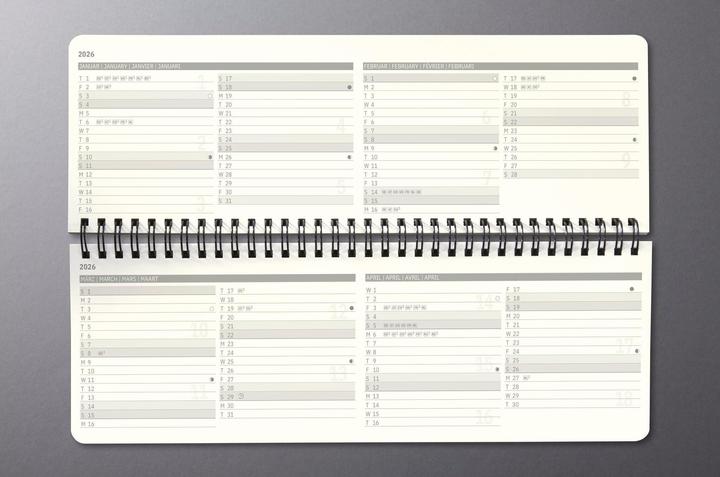 Produktbild Sigel Tisch-Querkalender Conceptum 30 x 14,3cm, 2026, Blau (Englisch, Französisch, Niederländisch, Deutsch)