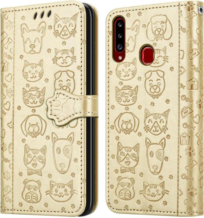 Actual product image Cadorabo Book Dogs & Cats Cover (Samsung Galaxy A20s)