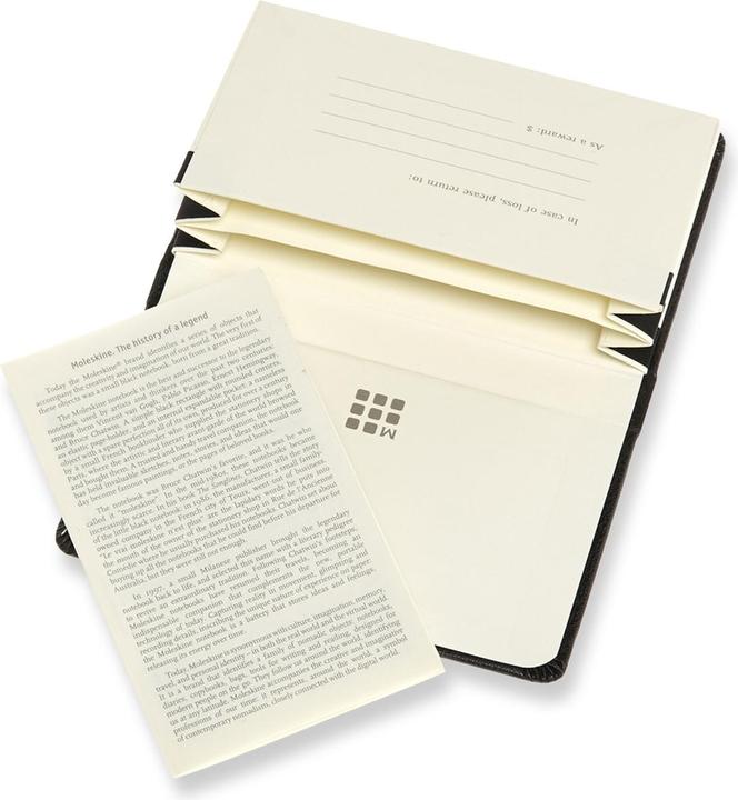 Immagine prodotto Moleskine Vassoio per biglietti da visita Pro Xs, copertina rigida, con 2 scomparti, nero (6,5 x 10,5 cm, Rigatura speciale, Copertina rigida)