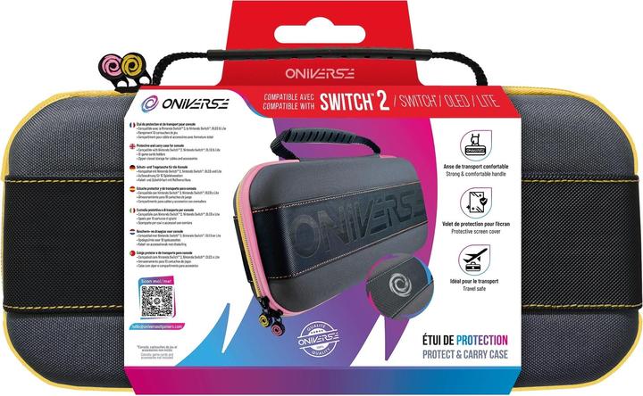 Produktbild Oniverse Trageetui für Nintendo Switch™ 2, Switch™ & Switch OLED™ - Gaming-Zubehör - Pink-Yellow (Switch OLED, Switch)