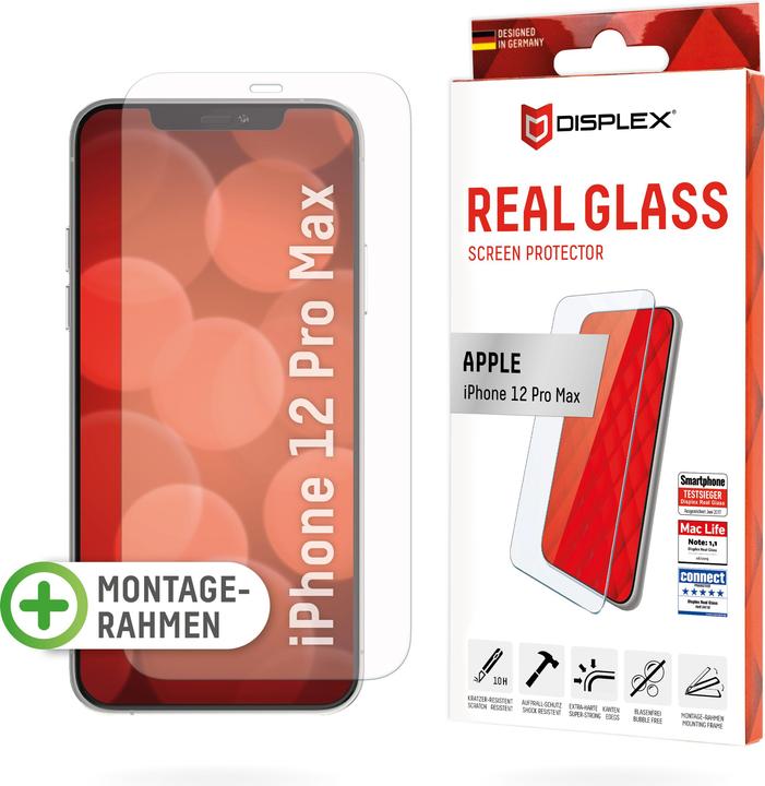 Displex Real Glass, 2D Panzerglas (1 Piece, Apple iPhone 12 Pro Max)
