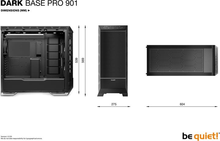 Image du produit be quiet! Dark Base Pro 901 (ATX, XL-ATX, Mini-ATX, mATX)