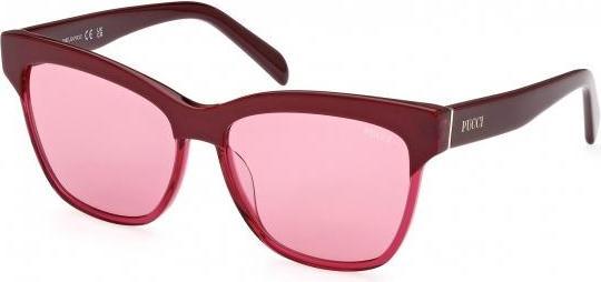 Actual product image Emilio Pucci Bordeaux Red Squared Acetate Sunglasses