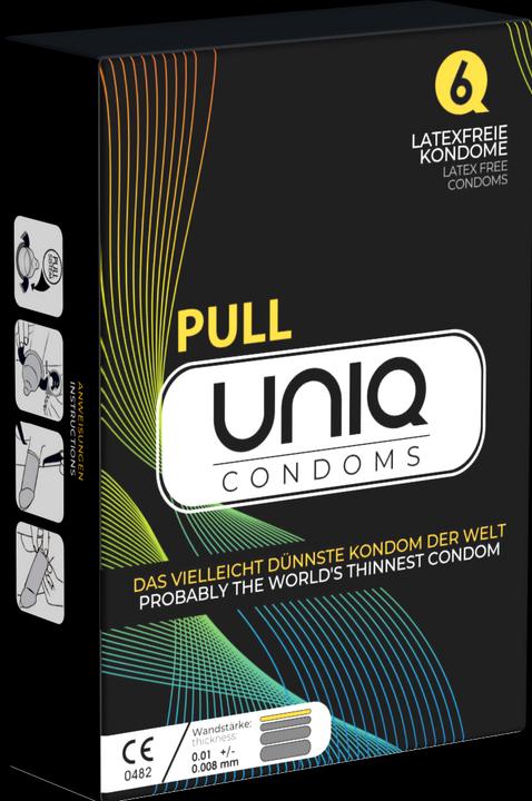 Produktbild Uniq Pull» 6 extrem dünne und latexfreie Kondome mit Abziehbändchen (6 Stk.)