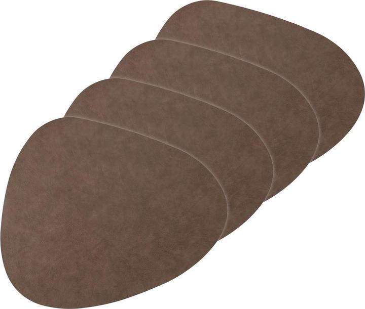 Produktbild HTI-Living Tischset 4-teilig Braun Lederoptik (4 Stk., 45 x 36 cm)