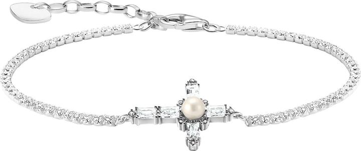 Thomas Sabo Armband Cross Romance (19 cm, Süsswasserzuchtperle, 925 Sterling Silber)
