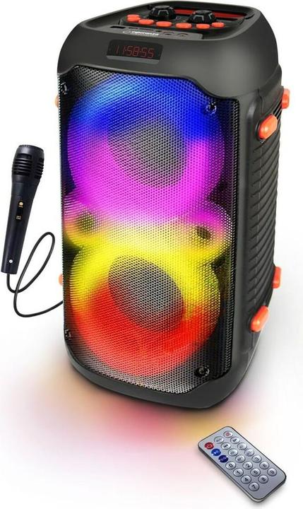 Produktbild Esperanza EP156 BT FM LED RGB KARAOKE Lautsprecher schwarz 20W (5 h, Batteriebetrieb)