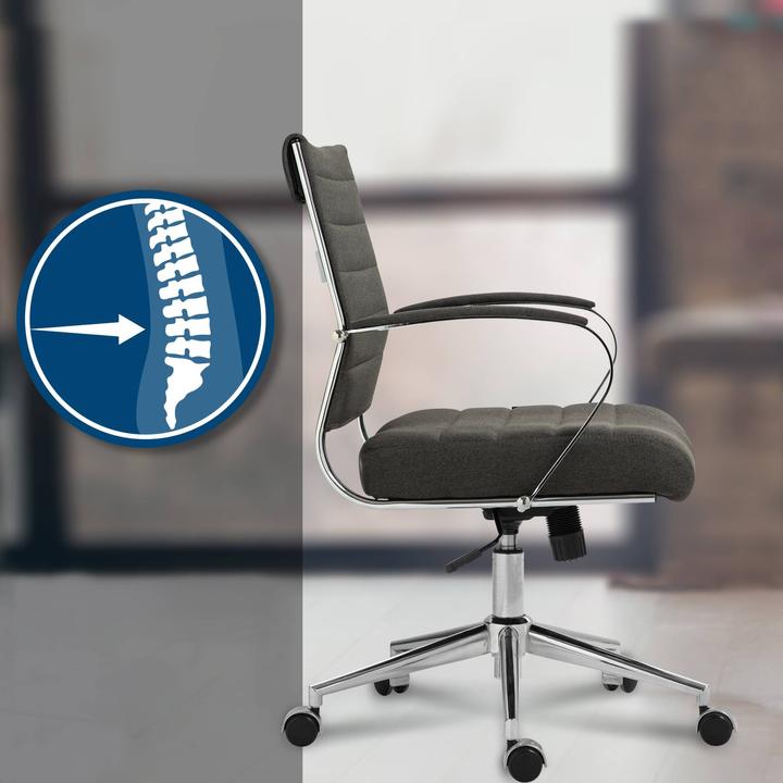 Image du produit CLP Chaise de bureau Oakland réglable en hauteur et pivotante