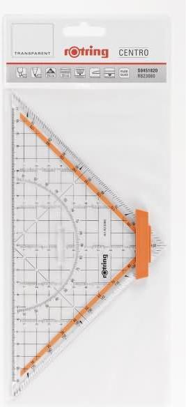 Produktbild Rotring Centro Zeichen-Dreieck mit Griff (23 cm)