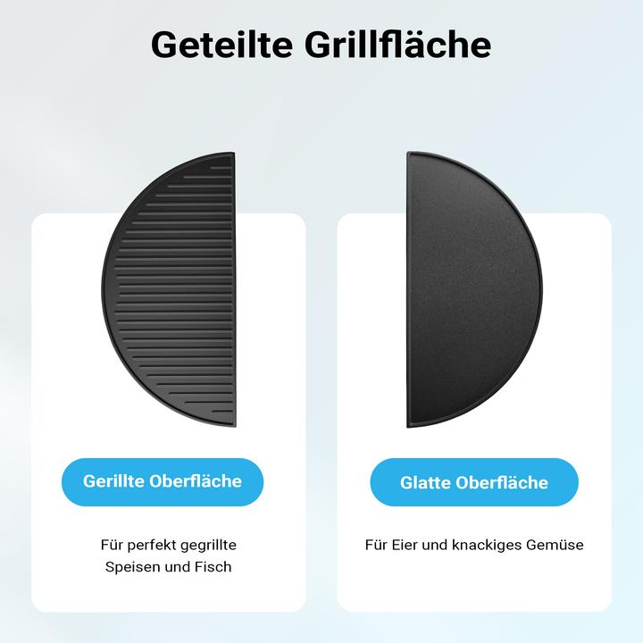 Produktbild Wiltec Gusseisen Grillplatte 55x26,5x1,5cm Grill Platte Grillzubehör BBQ