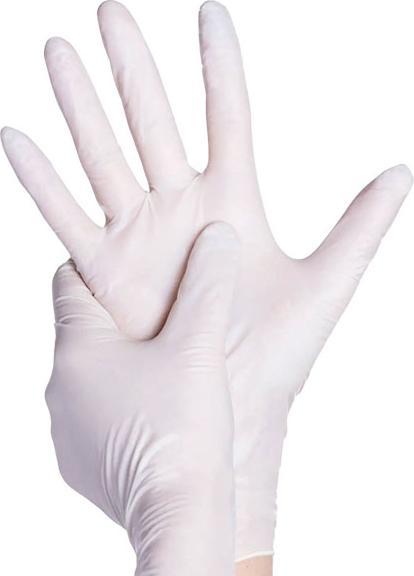 Actual product image Ampri Disposable gloves Basic Plus size XS light beige latex (XS)