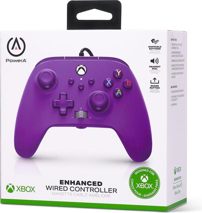 Actual product image PowerA Controller Wired Royal Purple (Xbox One/Series X/PC) (Xbox Series S, Xbox Series X)