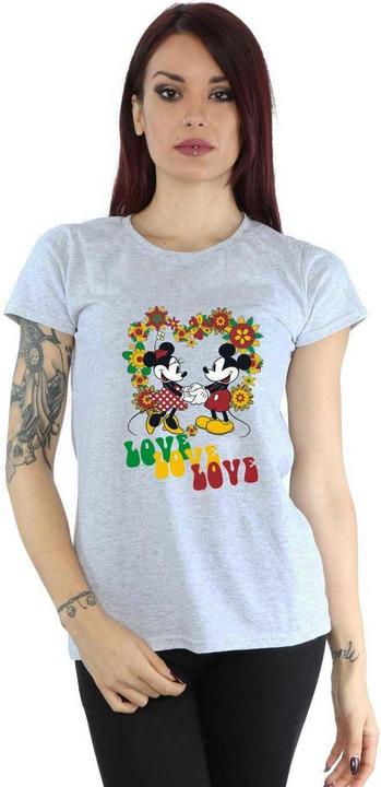 Immagine prodotto Disney Mickey And Minnie Mouse Hippie Love Maglietta Donna (S)