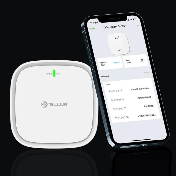 Produktbild Tellur Intelligenter WiFi-Gassensor DC12V 1A baltas
