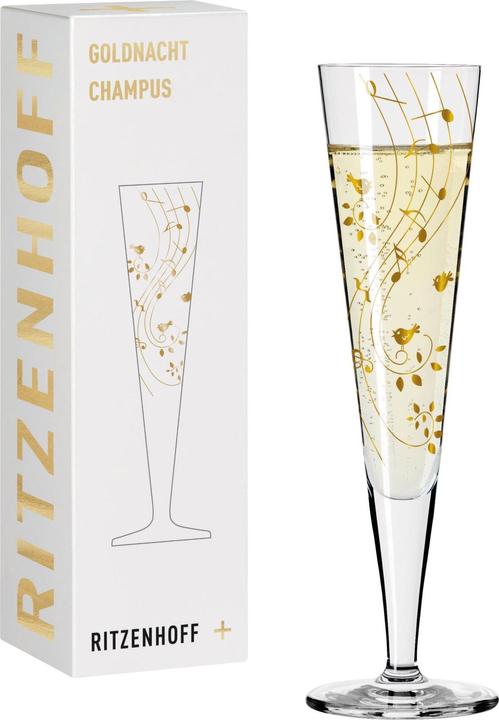 Ritzenhoff Champagnerglas Goldnacht no2 (Tonleiter) (20.50 cl, 1 Gläser, Sektgläser)