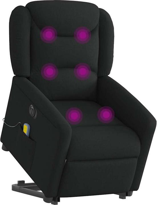 Immagine prodotto VidaXL Poltrona massaggiante elettrica con ausilio per la risalita, tessuto nero
