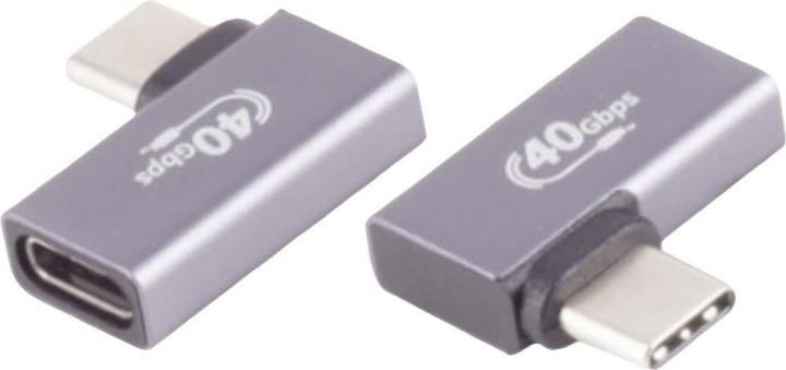 Produktbild BKL Electronic USB-C Adapter, 4.0, 90° Winkel links/rechts, Pro (USB Typ-C)