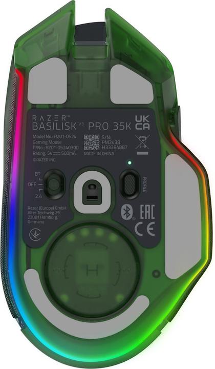 Actual product image Razer Basilisk V3 Pro 35K - Phantom Green Ed. (Wireless, Cable)