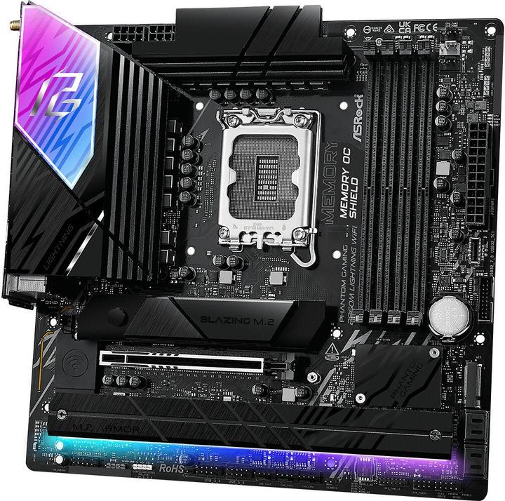 Actual product image AsRock B860M Lightning WiFi DDR5 Intel S retail (LGA 1851, Intel B860, mATX)
