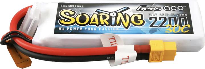 Produktbild Gens Ace Akumulator G-Tech Soaring 2200mAh 7.4V 30C 2S1P XT60 (7.40 V, 2200 mAh)