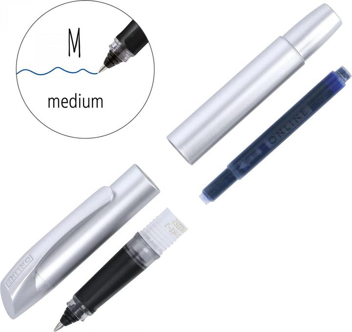Actual product image Online CAMPUS II cartridges rollerball (ink cartridges, Blue, 0.70 mm)