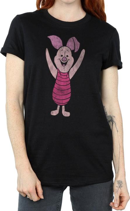 Immagine prodotto Winnie the Pooh Maglietta Boyfriend da donna/ragazzo in cotone Piglet (S)