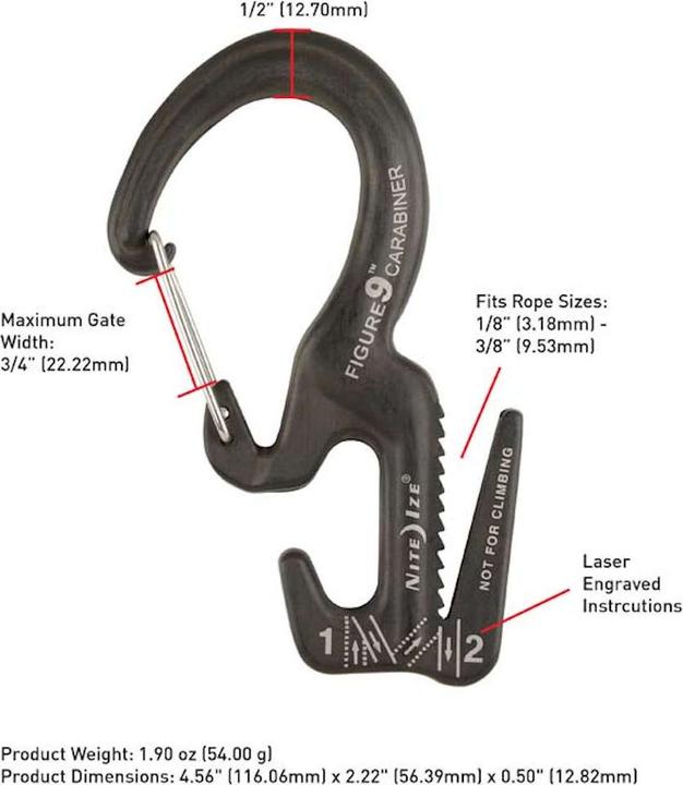 Produktbild Nite Ize Figure9 Carabiner Gr.L