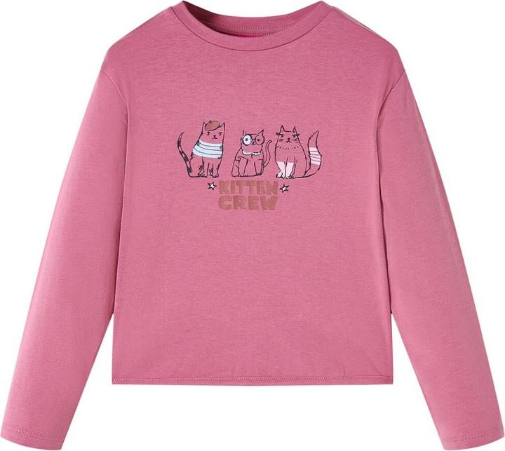 VidaXL Kinder-Langarmshirt Himbeerrosa 128,Material: 95 (128)