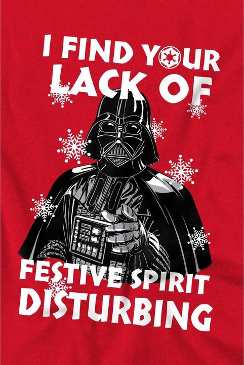 Immagine prodotto Star Wars Lack Of Spirit Maglietta Natale Darth Vader Uomo (XL)