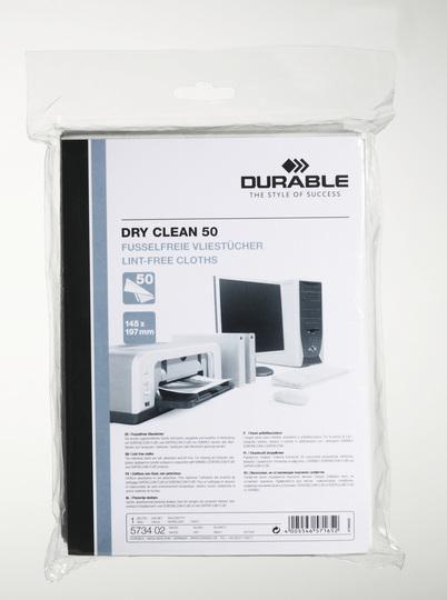 Actual product image Durable Dry Clean wipes 50 wipes (50 x)